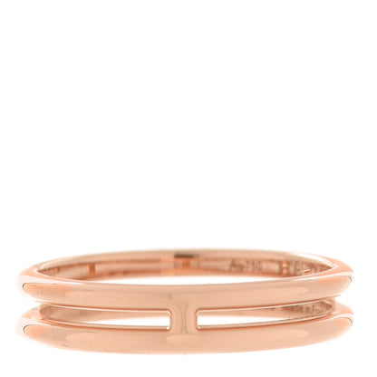 Hermes 18K Rose Gold Ariane Wedding Band Ring 49 4.75 1 of 5