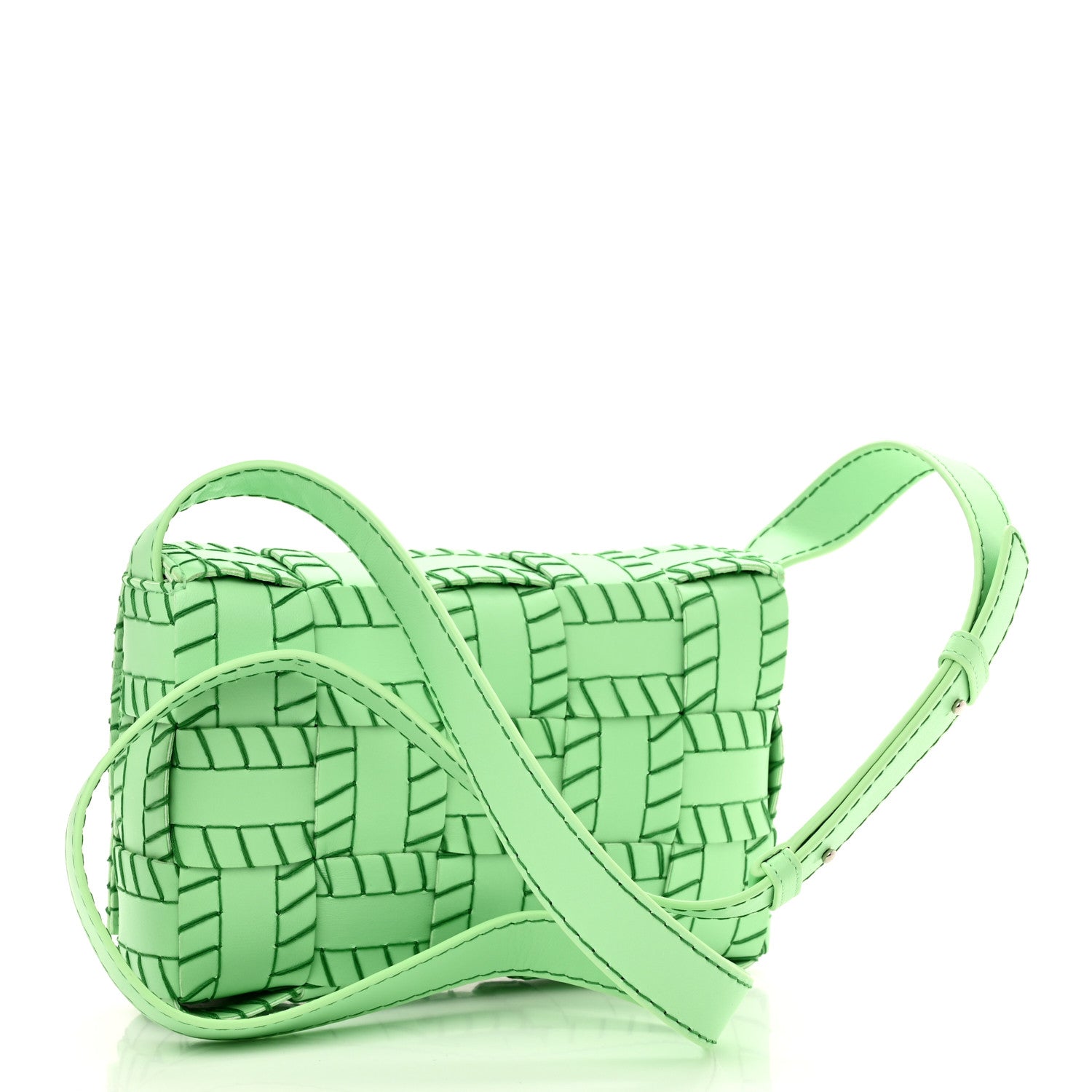 Bottega Veneta Nappa Maxi Intrecciato Overlock Stitched Cassette Crossbody Bag Parakeet 3 of 9