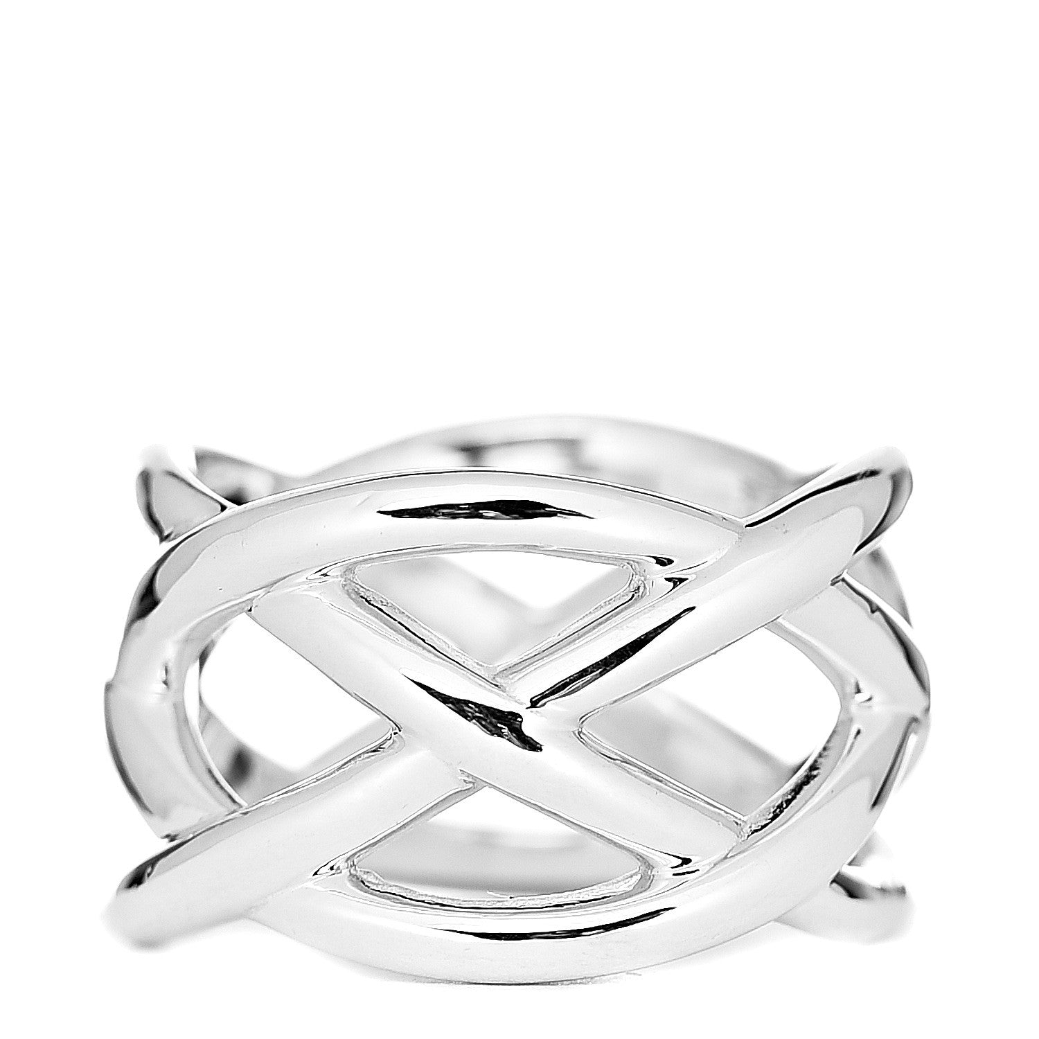 Tiffany Sterling Silver Celtic Knot Ring 50 5.25 1 of 3