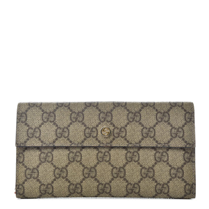 Gucci GG Supreme Monogram Interlocking Continental Flap Wallet 1 of 6