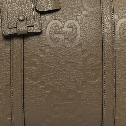 Gucci Piuma Calfskin Jumbo GG Embossed Large Duffle Bag Good Taupe 8 of 12