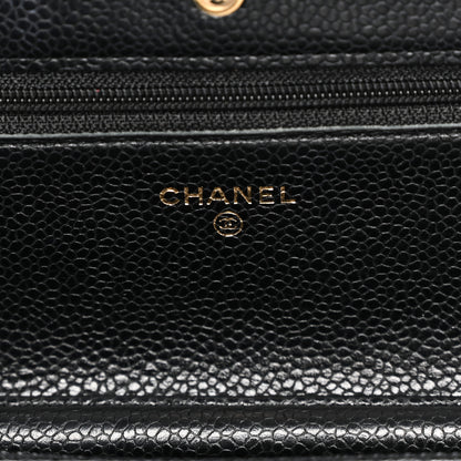 Chanel Caviar Quilted Wallet on Chain WOC Black 6 of 12