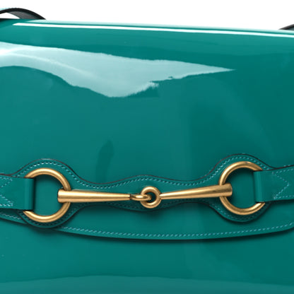 Gucci Patent Large Bright Bit Shoulder Bag Green 8 of 12