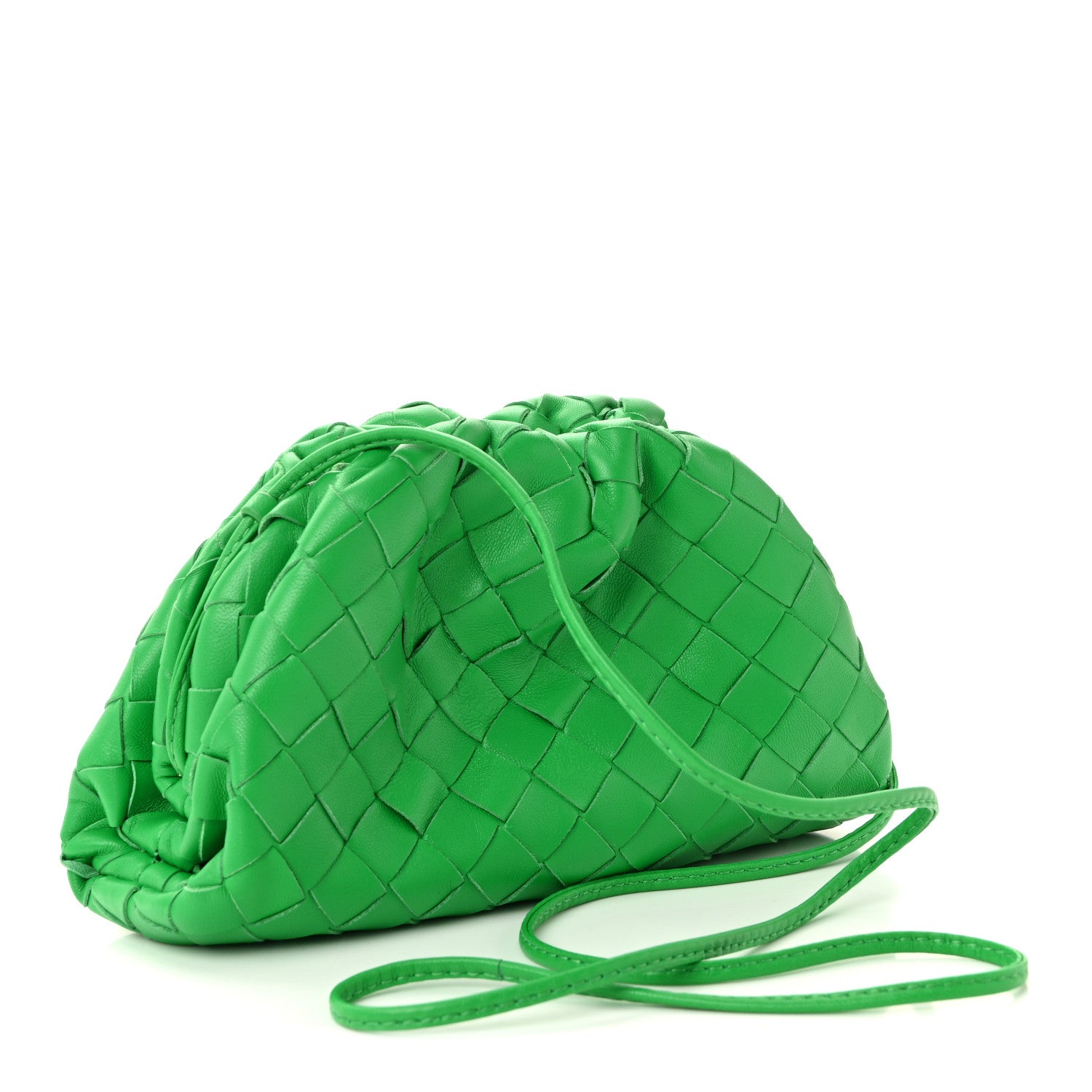 Bottega Veneta Nappa Intrecciato The Mini Pouch Clutch Parakeet
