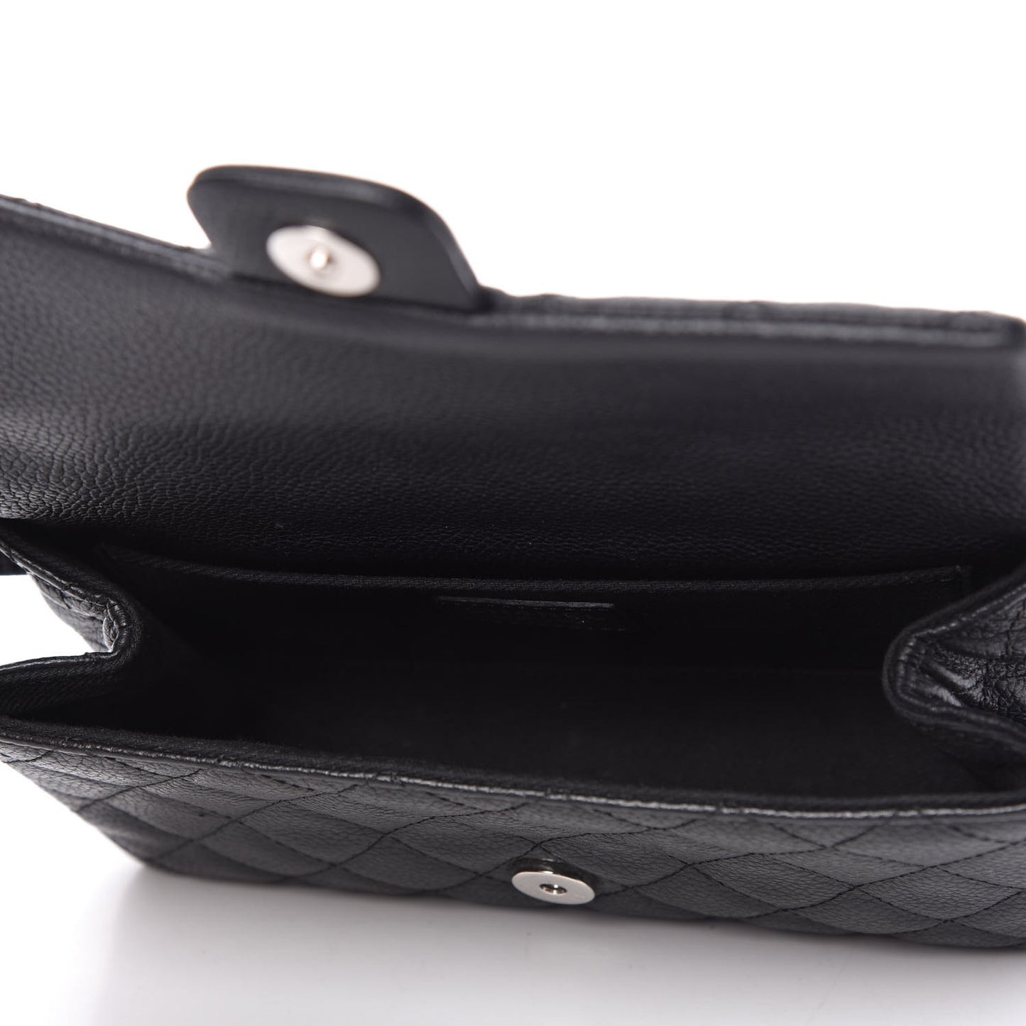 Grained Calfskin Quilted 2.55 Reissue Flap Belt Bag Clutch Black