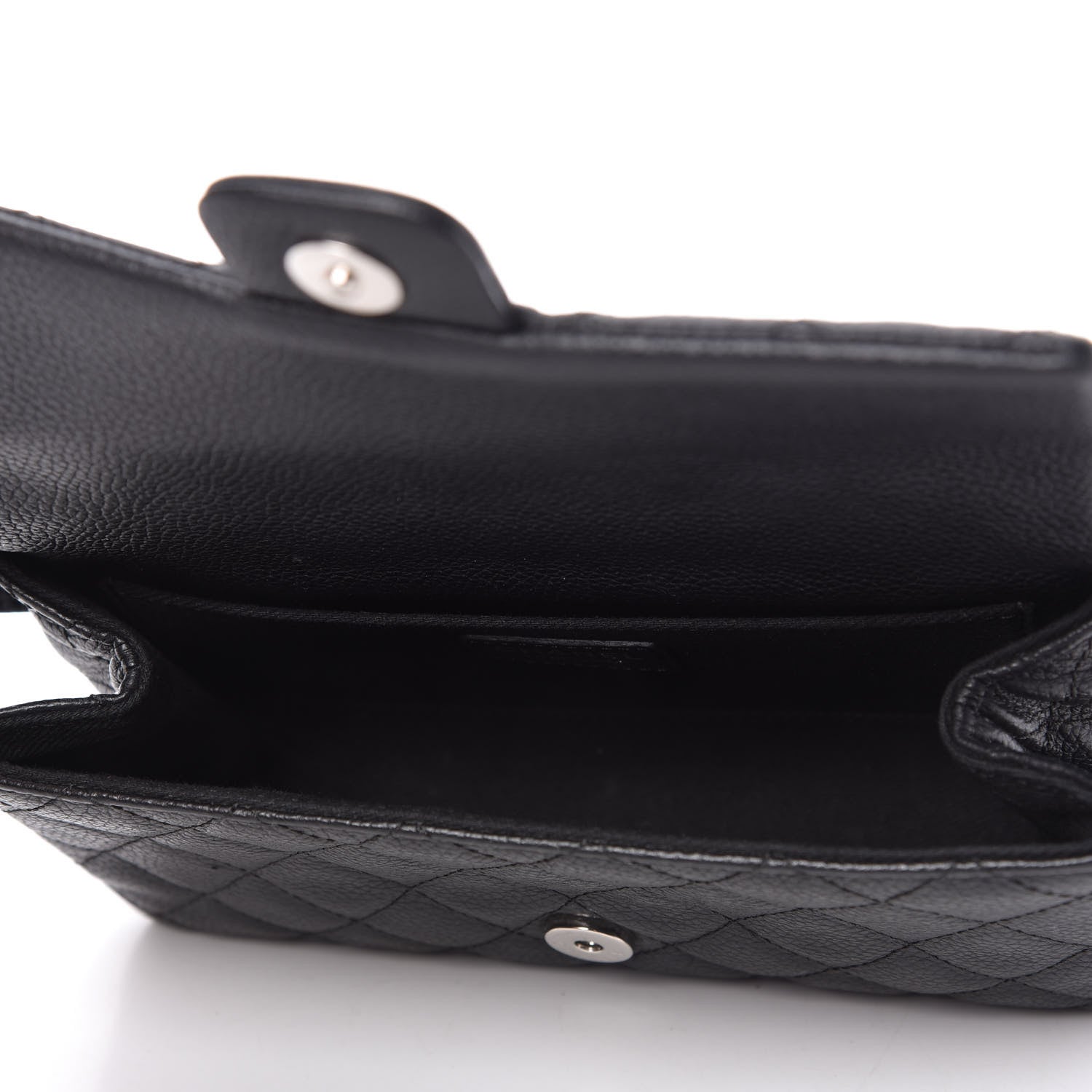 Chanel Grained Calfskin Quilted 2.55 Reissue Flap Belt Bag Clutch Black 5 of 10