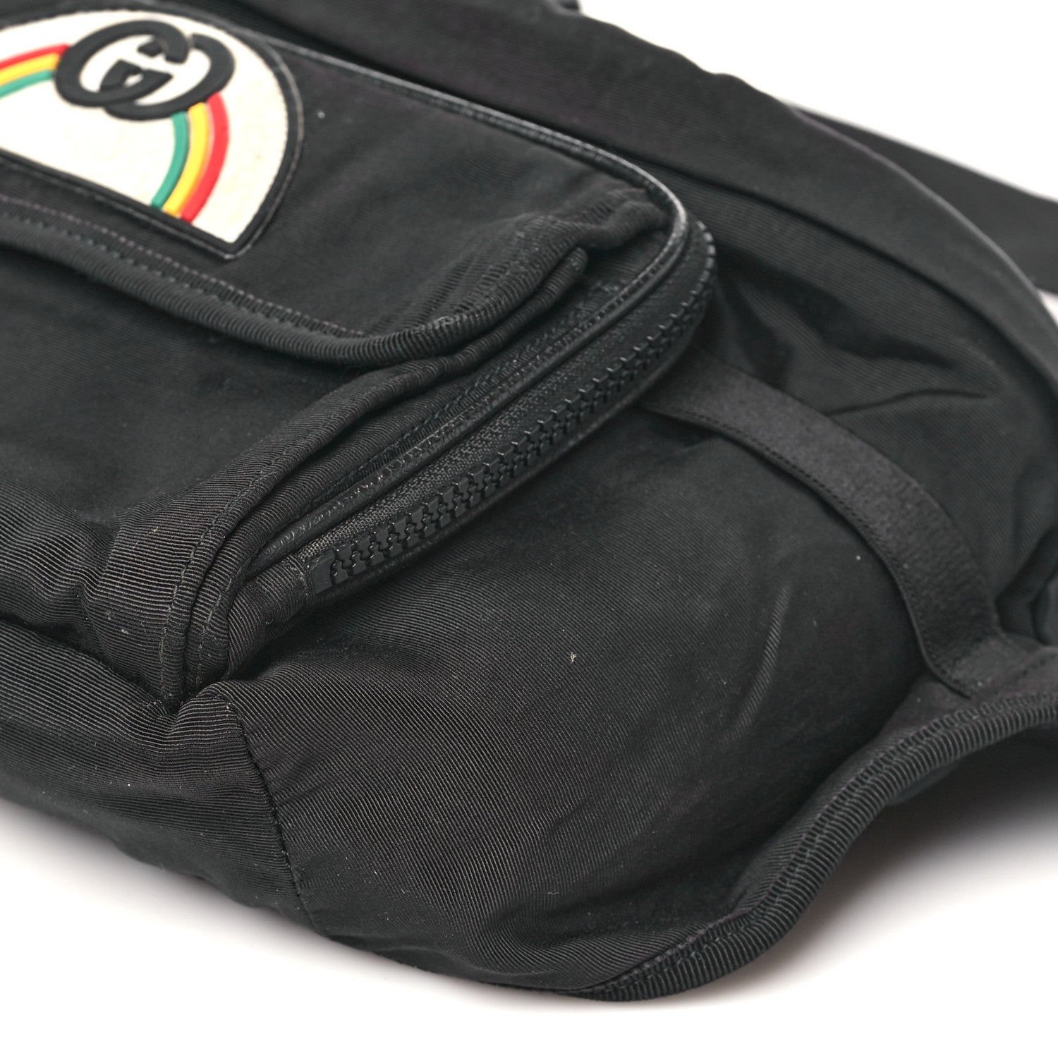 Gucci Nylon Retro Patch Convertible Belt Bag Black 8 of 8