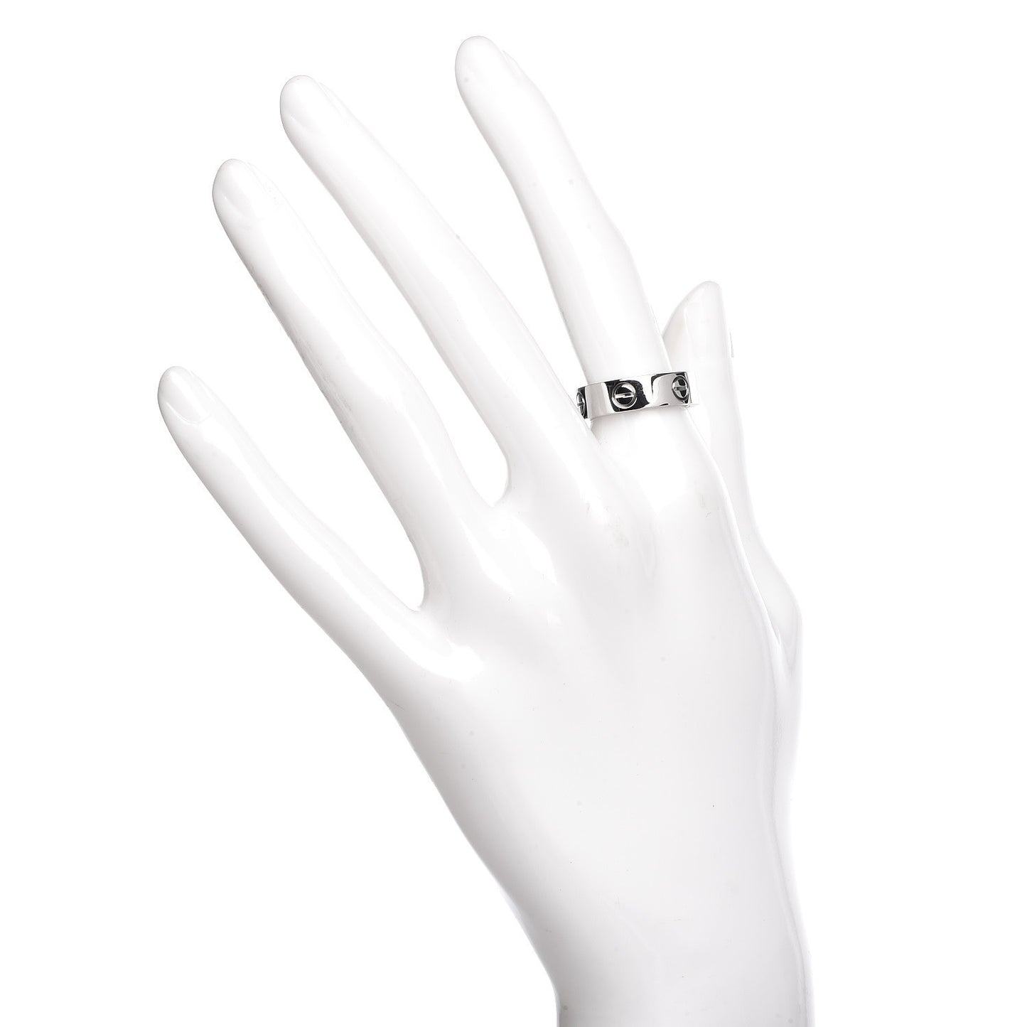 18K White Gold 5.5mm LOVE Ring 52 6