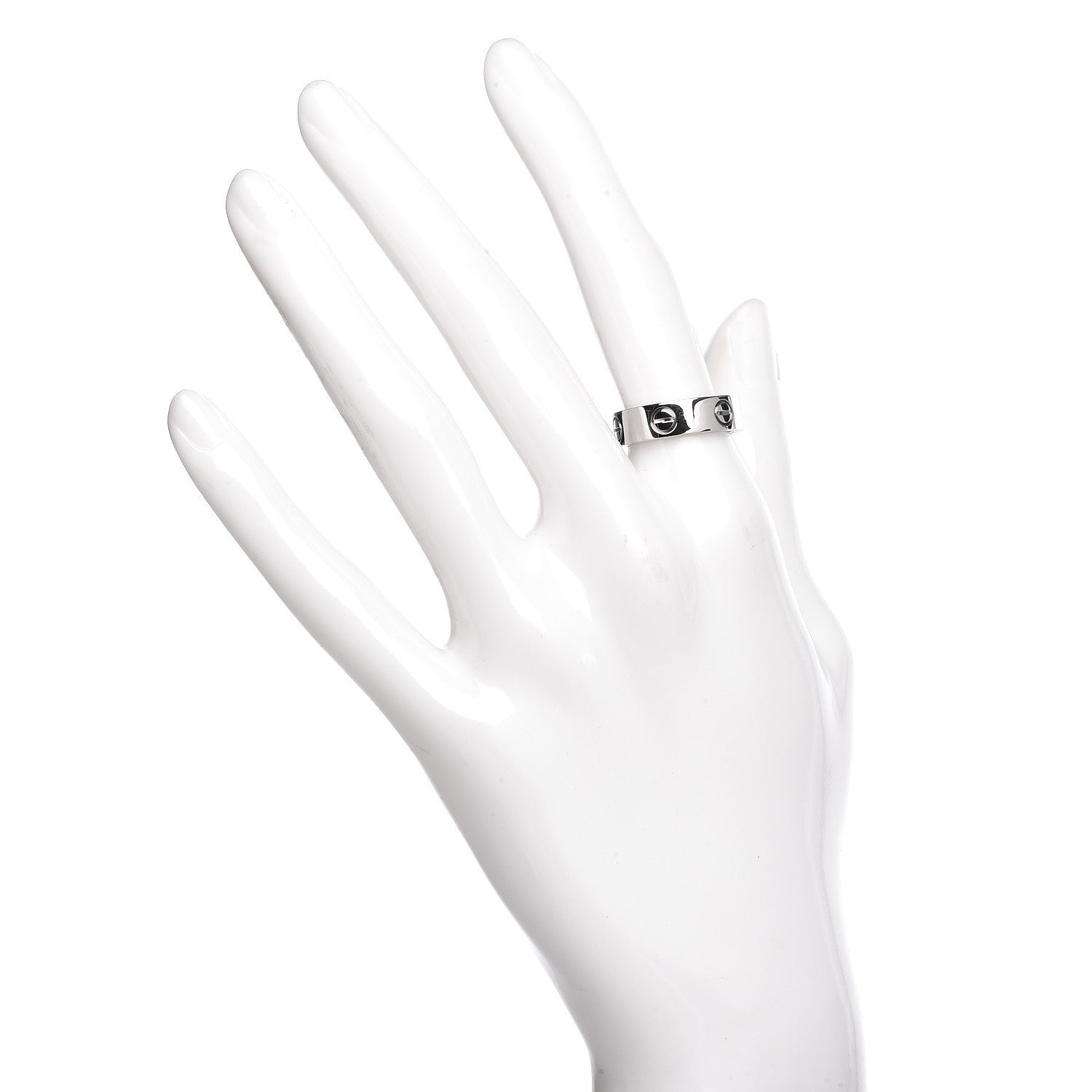 Cartier 18K White Gold 5.5mm LOVE Ring 52 6 2 of 6