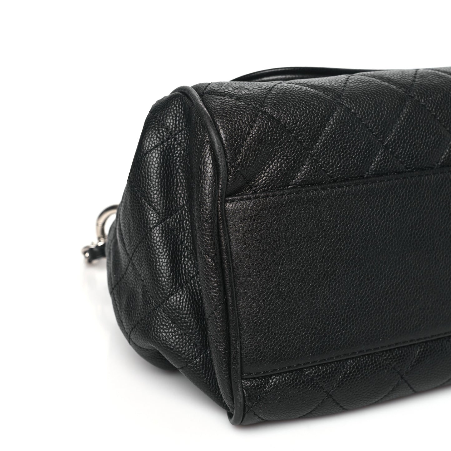 Caviar Quilted Timeless Accordion Flap Black