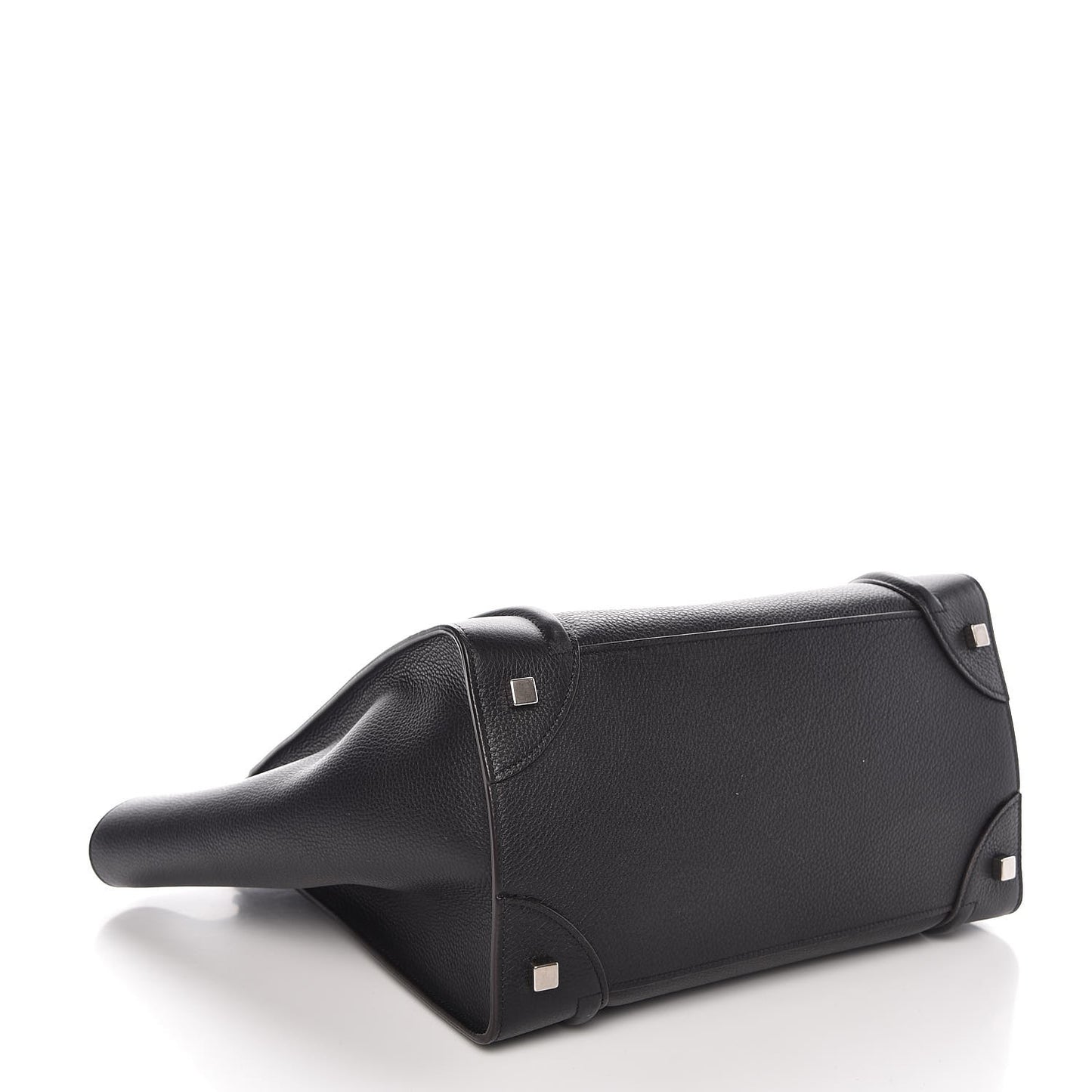 Drummed Calfskin Mini Luggage Black
