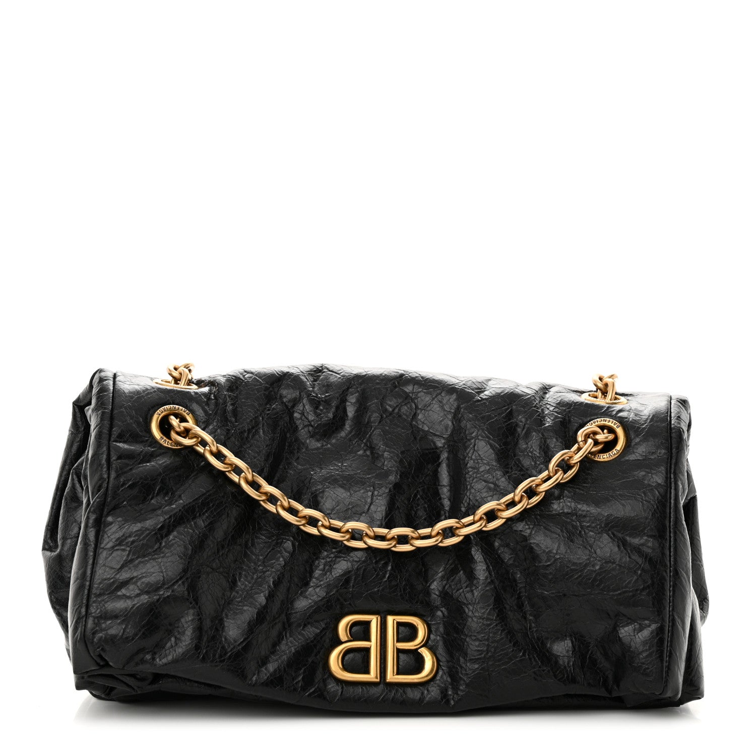 Balenciaga Arena Calfskin Small Monaco Chain Shoulder Bag Black 1 of 10