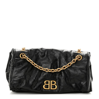 Balenciaga Arena Calfskin Small Monaco Chain Shoulder Bag Black 1 of 10