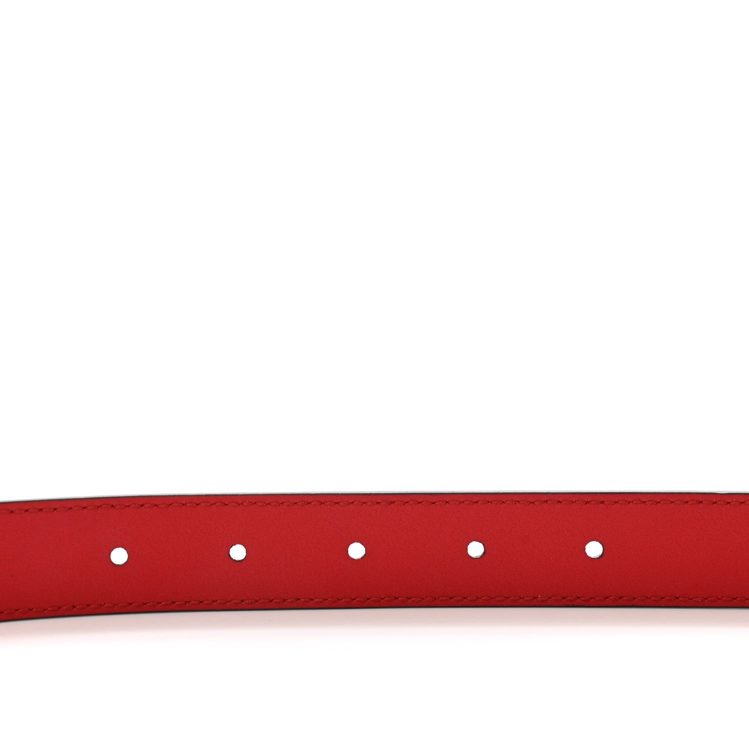Gucci Moon Calfskin Torchon Double G 25mm Belt 75 30 Hibiscus Red 4 of 4