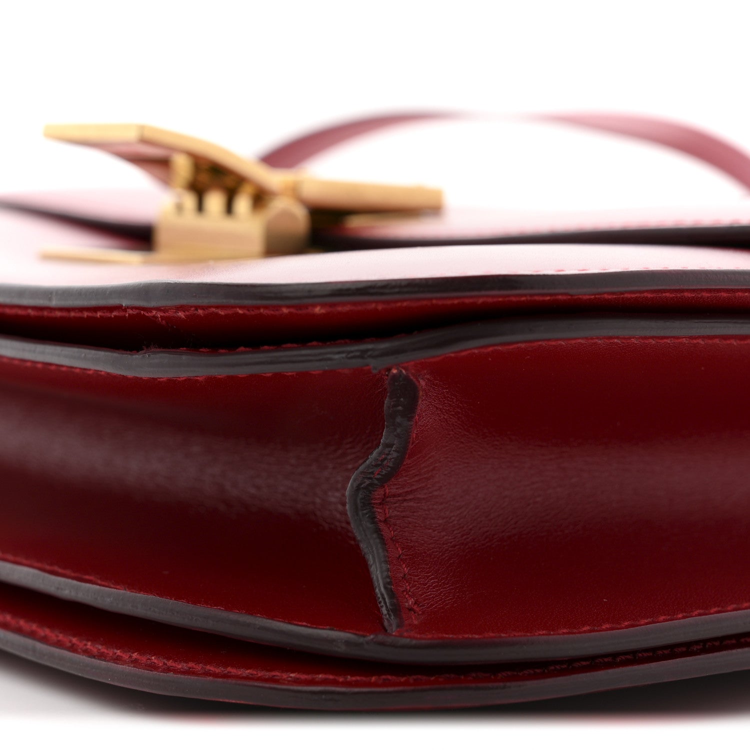Celine Box Calfskin Medium Classic Box Flap Bag Red 10 of 12