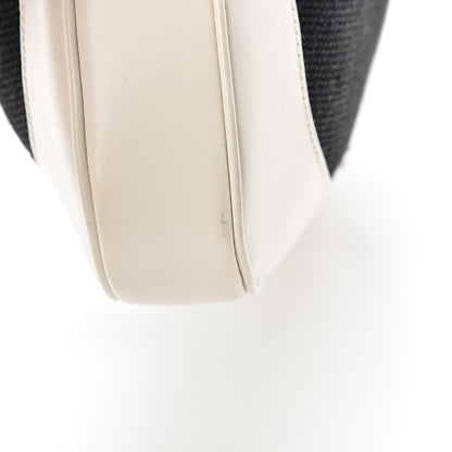 Gucci Canvas Calfskin Jackie O Hobo White Navy 11 of 15