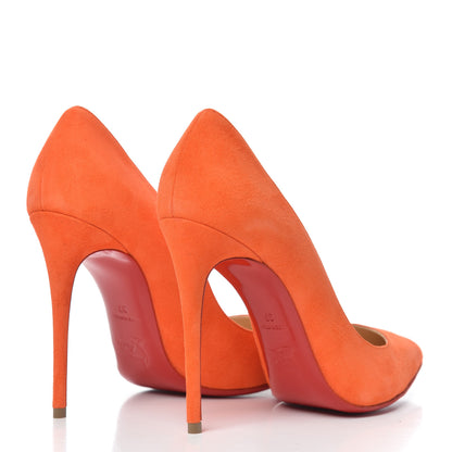 Christian Louboutin Suede Pigalle Follies 100 Pumps 37 Magma 4 of 17
