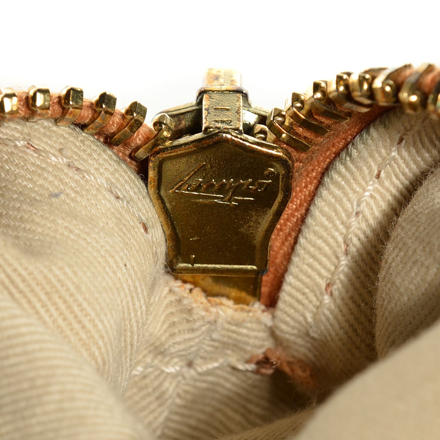 Leather Quilted Banana Chain Hobo Camel