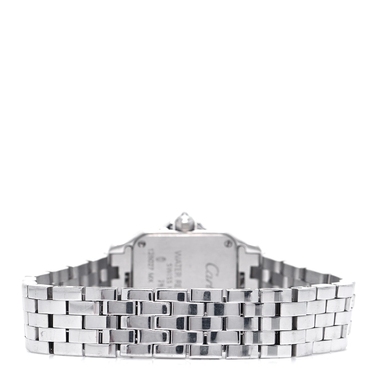 Cartier 18K White Gold Diamond 20mm Santos Demoiselle Quartz Watch 3 of 5