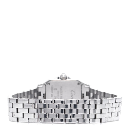 Cartier 18K White Gold Diamond 20mm Santos Demoiselle Quartz Watch 3 of 5