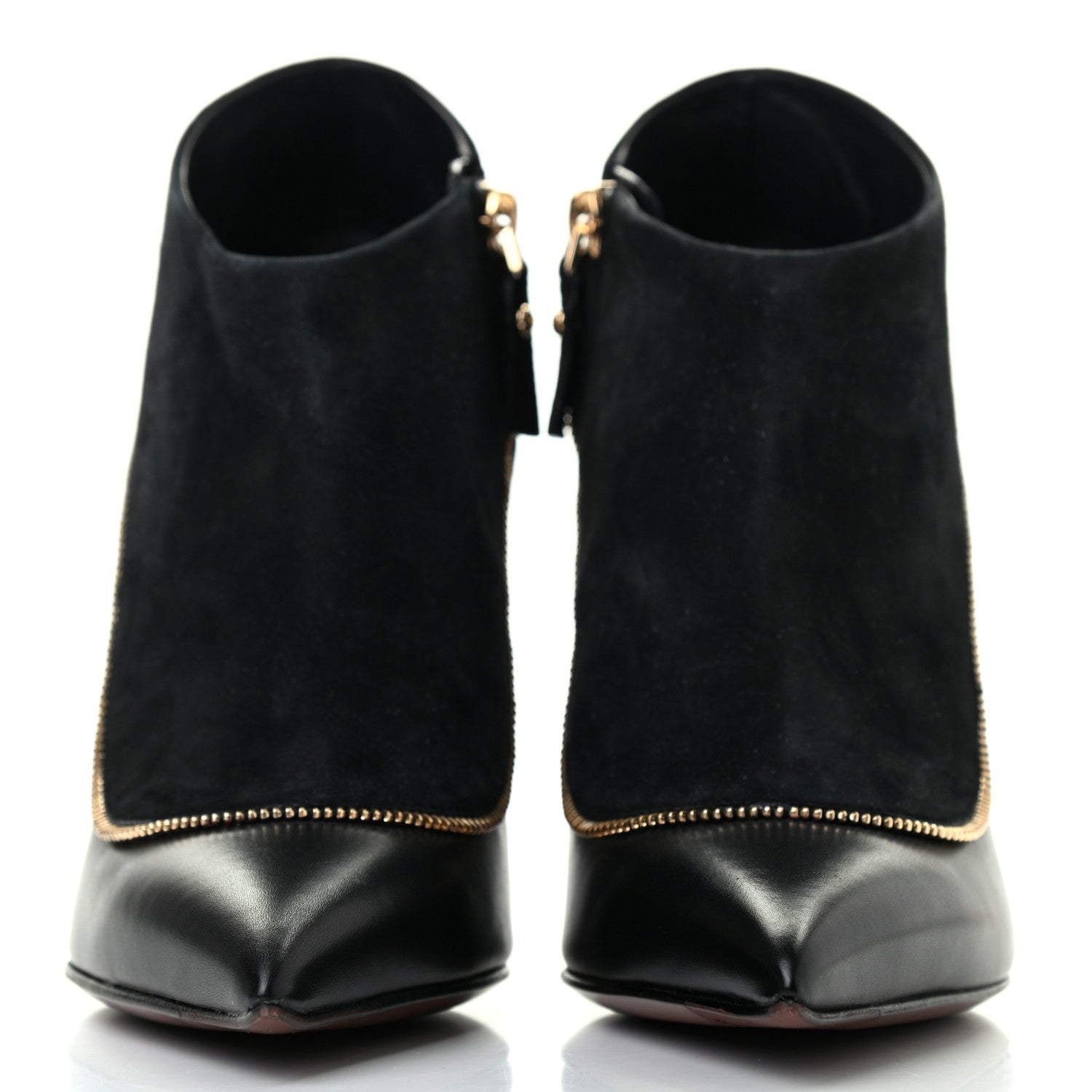Louis Vuitton Calfskin Suede Perfecto Low Boots 35 Black 2 of 7