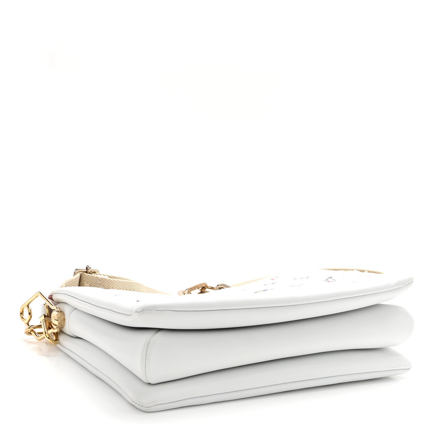 Louis Vuitton Lambskin Embossed Monogram LV Garden Coussin PM Cream 4 of 11