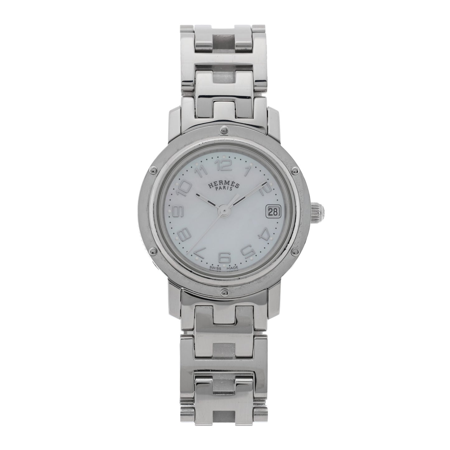 Stainless Steel Mother of Pearl 24mm Clipper Quartz Watch