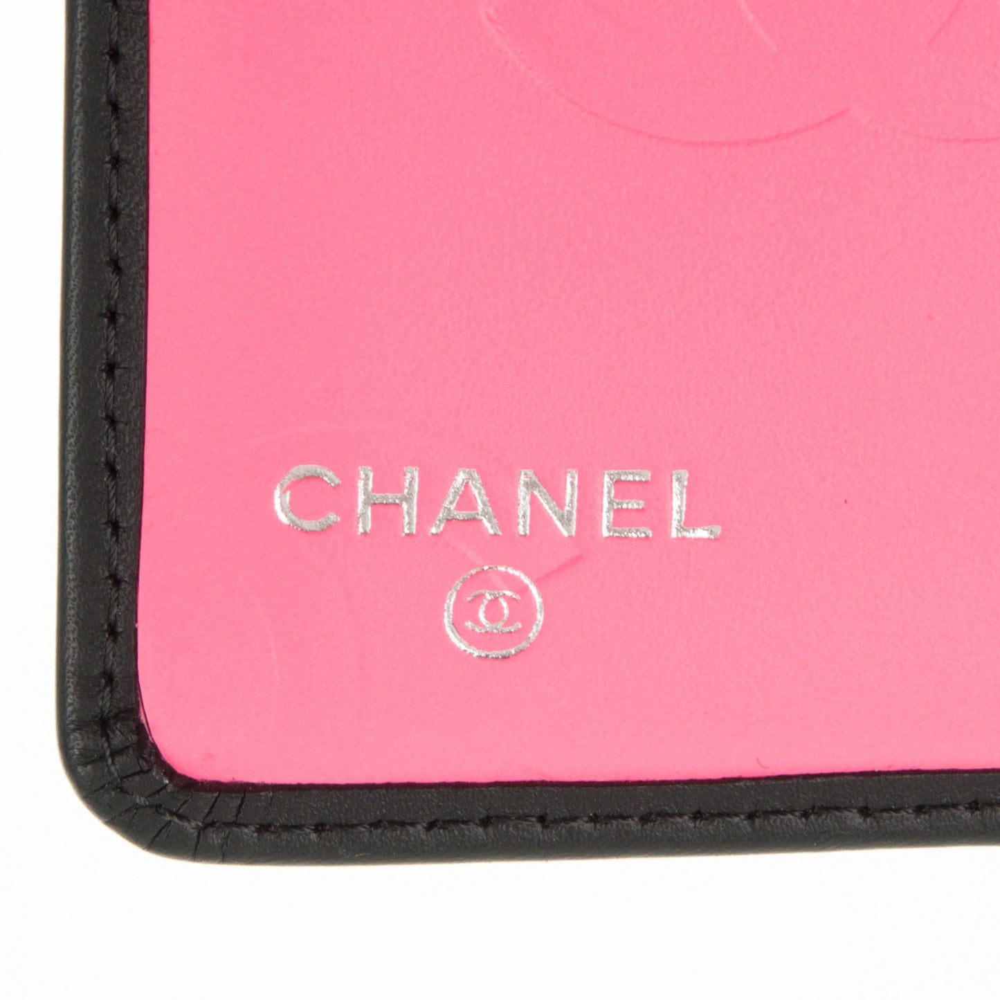Calfskin Quilted Cambon Yen Wallet Black