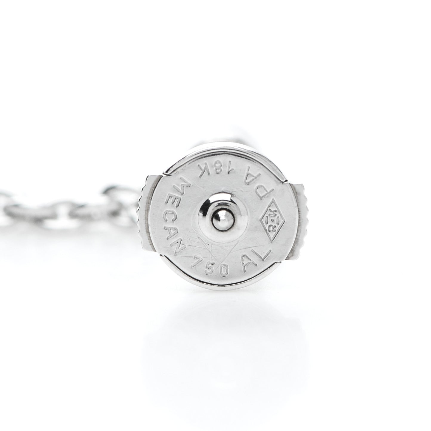 18K White Gold Diamond Disco Drop Earrings