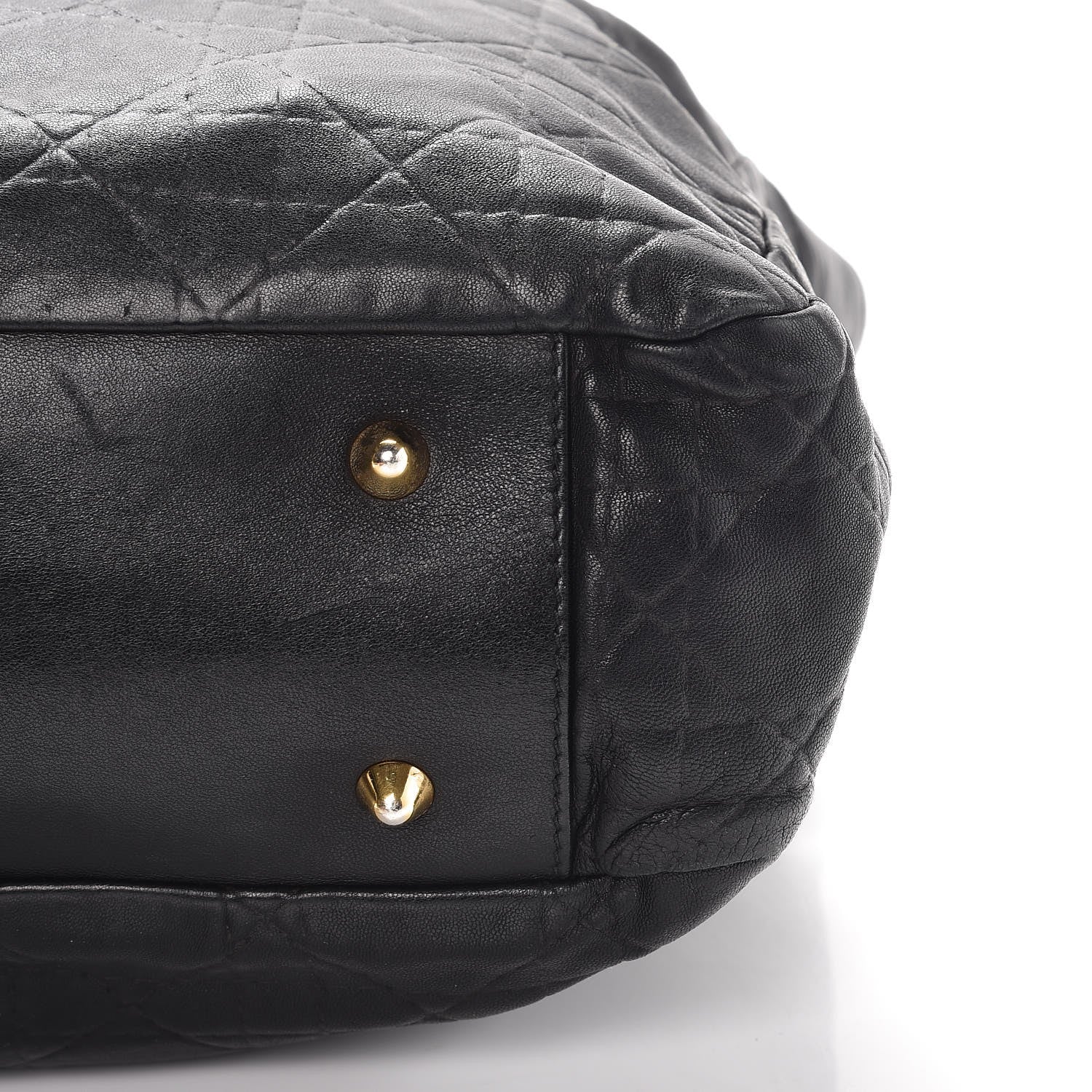 Christian Dior Lambskin Cannage Shopper Tote Black 11 of 12