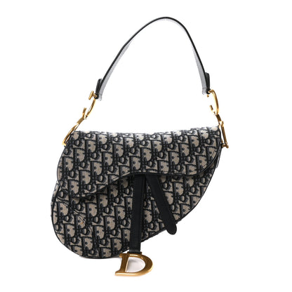 Christian Dior Oblique Saddle Bag Blue 1 of 10