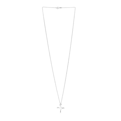 Tiffany Sterling Silver Elsa Peretti Infinity Cross Pendant Necklace 3 of 5
