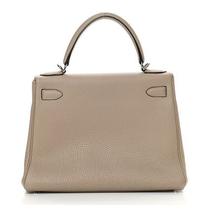 Hermes Taurillon Clemence Kelly Retourne 28 Gris Tourterelle 4 of 43