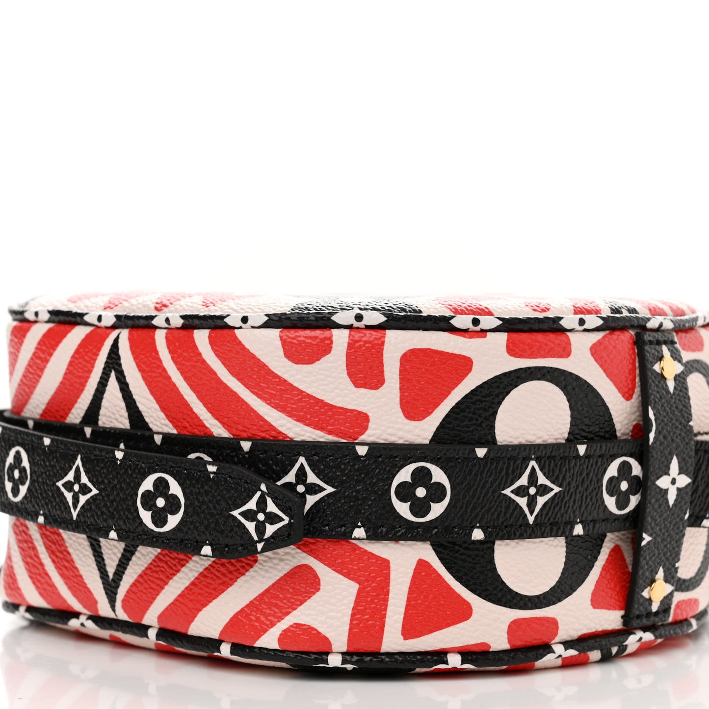 Monogram Giant Crafty Boite Chapeau Souple PM Creme Rouge Black