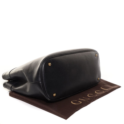 Gucci Textured Calfskin Large Bright Bit Tote Black 4 of 7