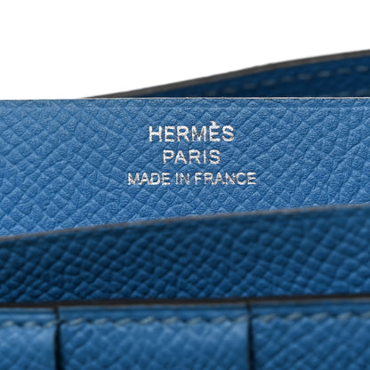 Hermes Epsom Bearn Gusset Wallet Bleu Paradis 6 of 14