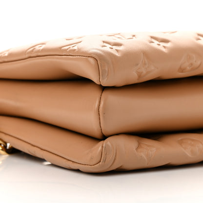 Louis Vuitton Lambskin Embossed Monogram Coussin PM Camel 9 of 12