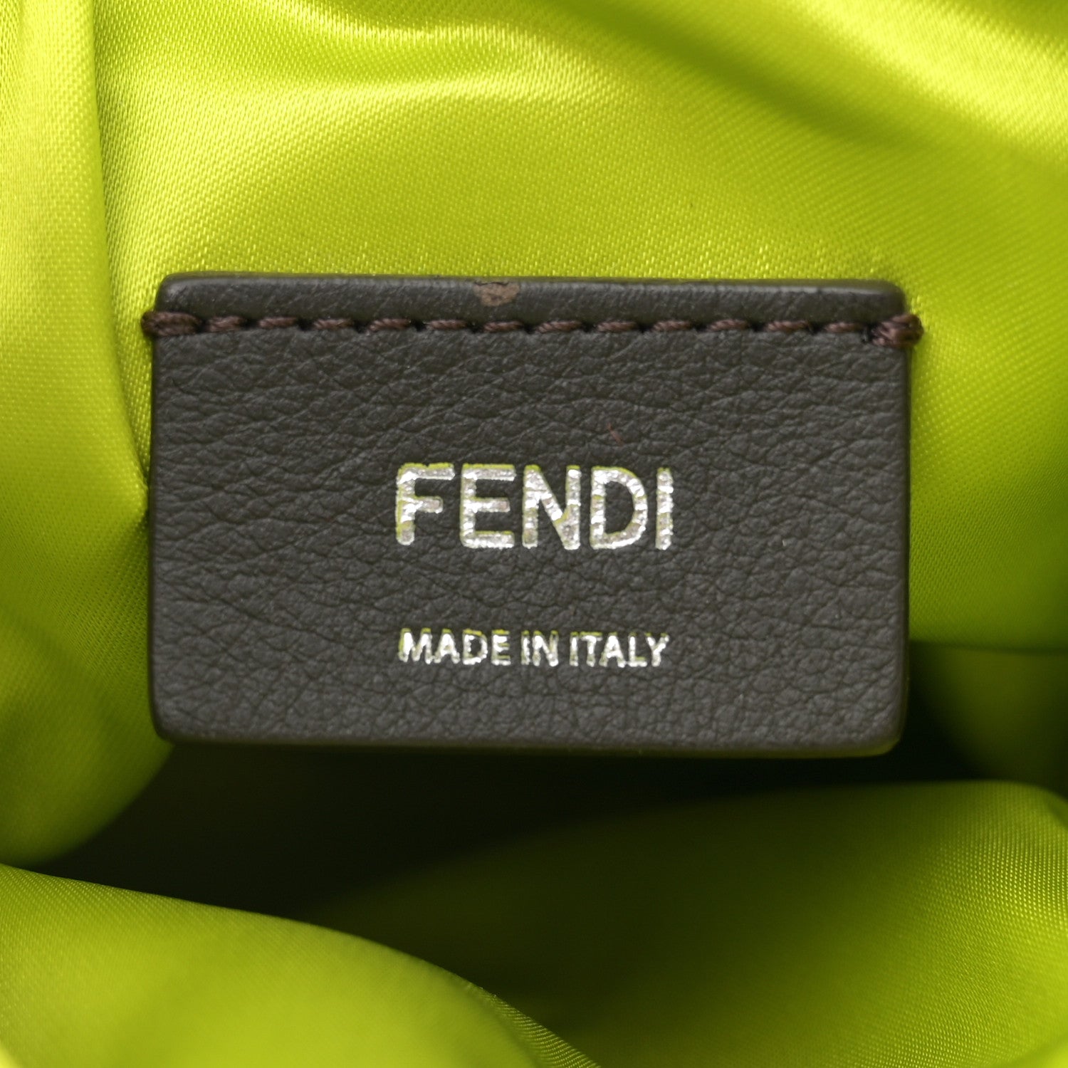 Fendi Nylon Ninfa Vitello King Cuoio Mini Mon Tresor Bucket Bag Wasabi 6 of 10