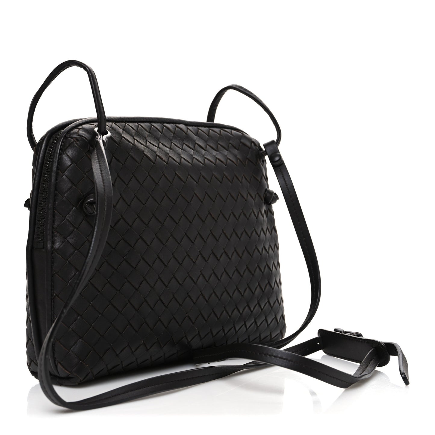 Nappa Intrecciato Nodini Bag Ebano