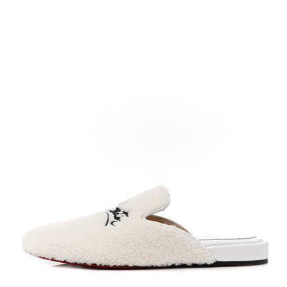 Christian Louboutin Navy Coolito Donna Slippers 38 White 1 of 8