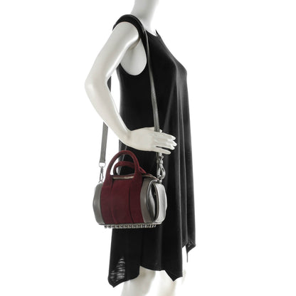 Alexander Wang Nubuck Soft Pebbled Calfskin Mini Rockie Beet Stone Rhodium Hardware 2 of 8