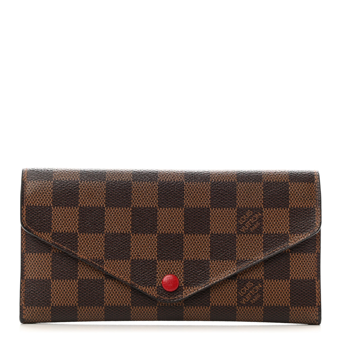 Damier Ebene Josephine Wallet Red
