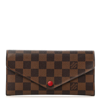 Louis Vuitton Damier Ebene Josephine Wallet Red 1 of 9