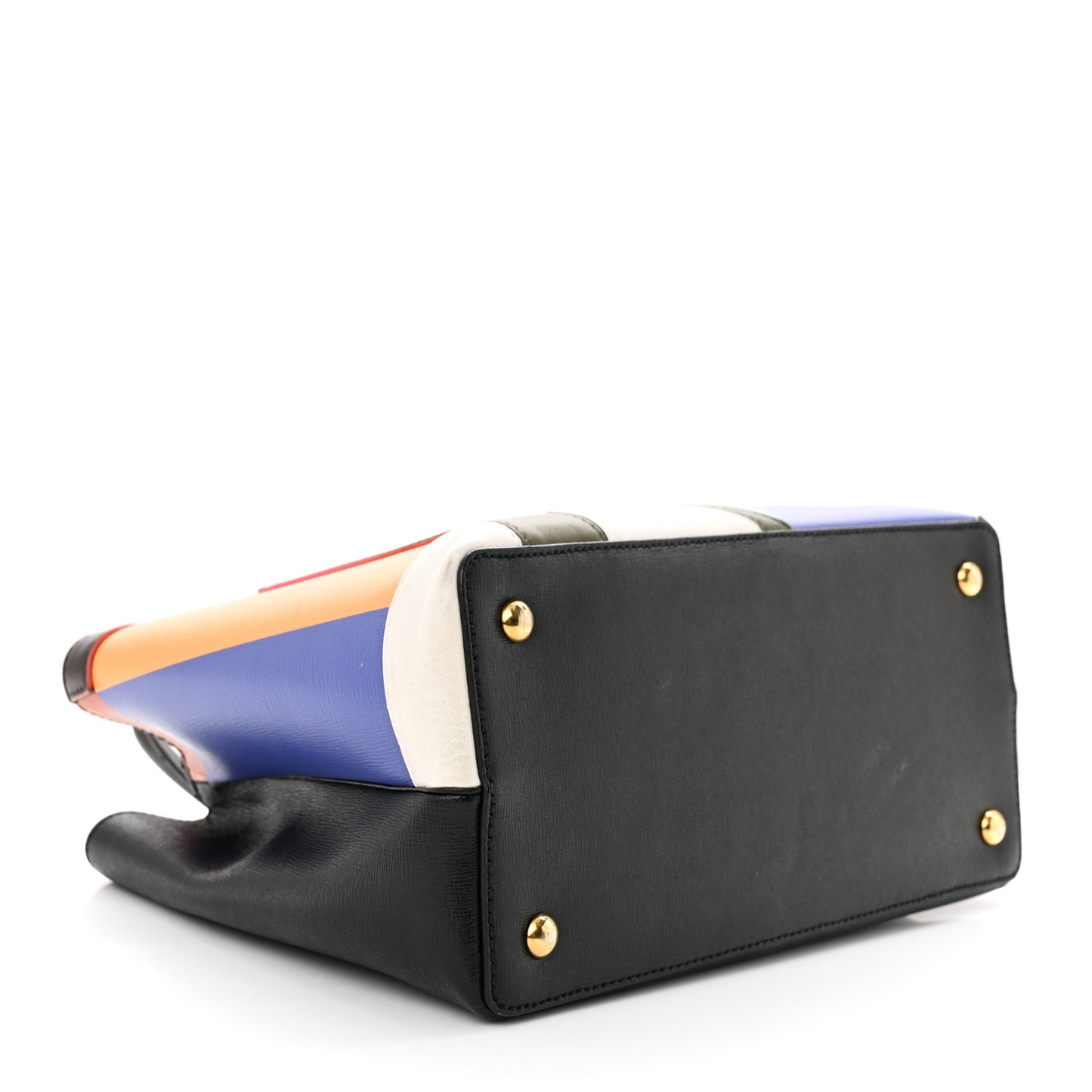 Vitello Elite Geometric Logo Petite 2Jours Tote Multicolor