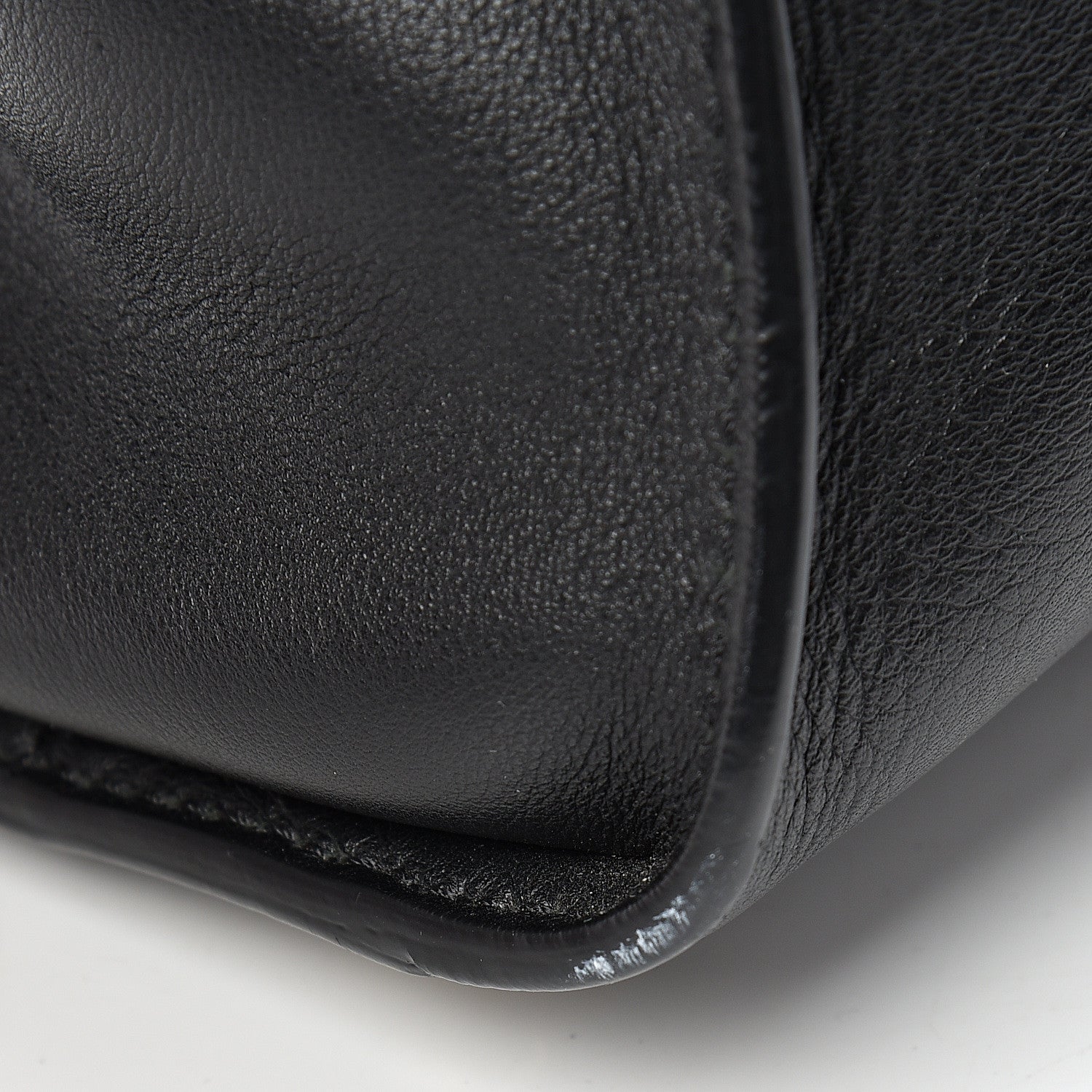 Fendi Vitello Seta Shiny Nappa Medium Peekaboo Iconic Satchel Black 11 of 13