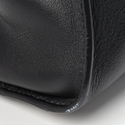 Fendi Vitello Seta Shiny Nappa Medium Peekaboo Iconic Satchel Black 11 of 13