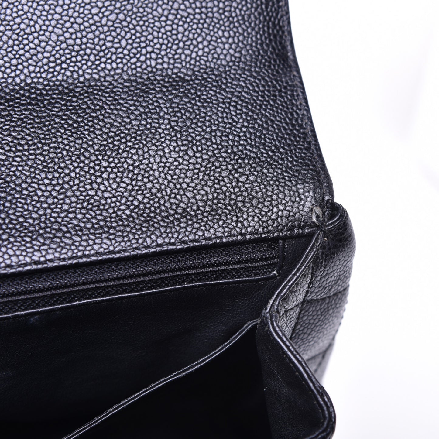 Caviar Quilted Jumbo Kelly Flap Black