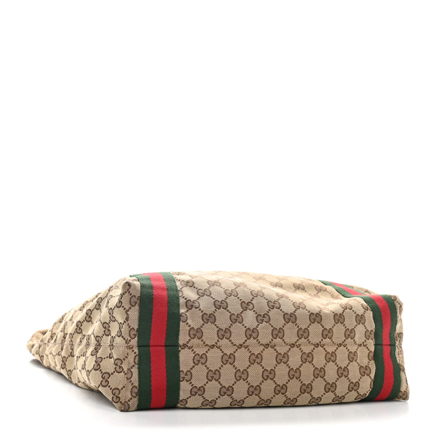 Gucci GG Monogram Medium Web Handle Vertical Tote Dark Brown 4 of 13