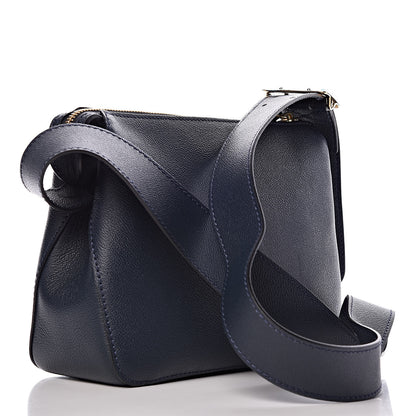 Burberry Soft Grain Calfskin House Check Small Helmsley Crossbody Blue Carbon 3 of 10