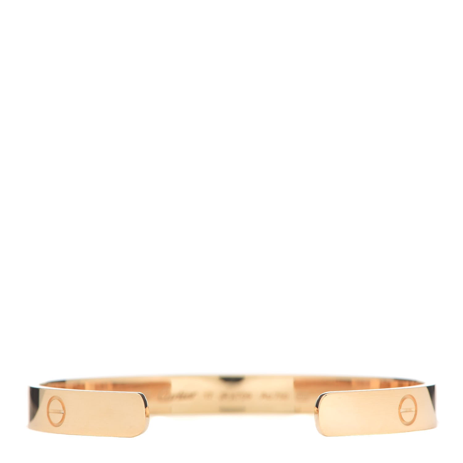 Cartier 18K Yellow Gold LOVE Cuff Bracelet 17 3 of 6